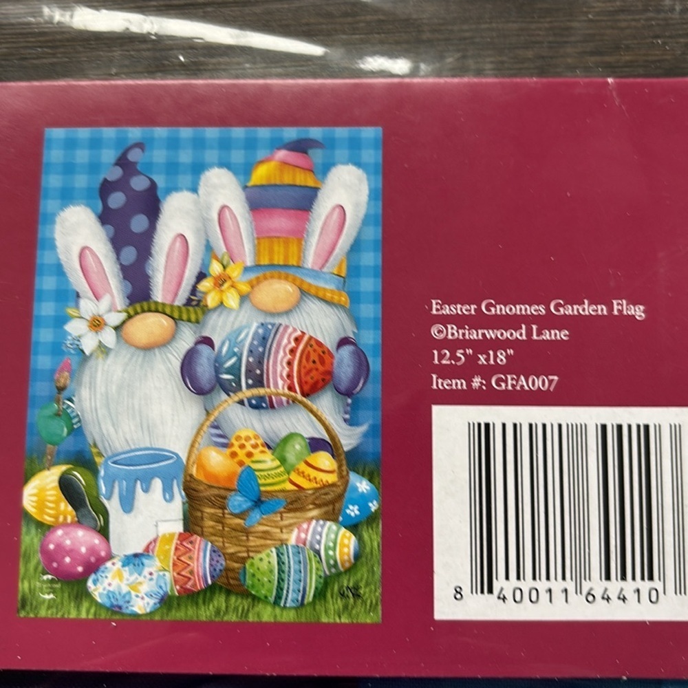 Erin’s Garden garden flag,Easter Gnomes, all weather mildew/fade resistant - Picture 2 of 3